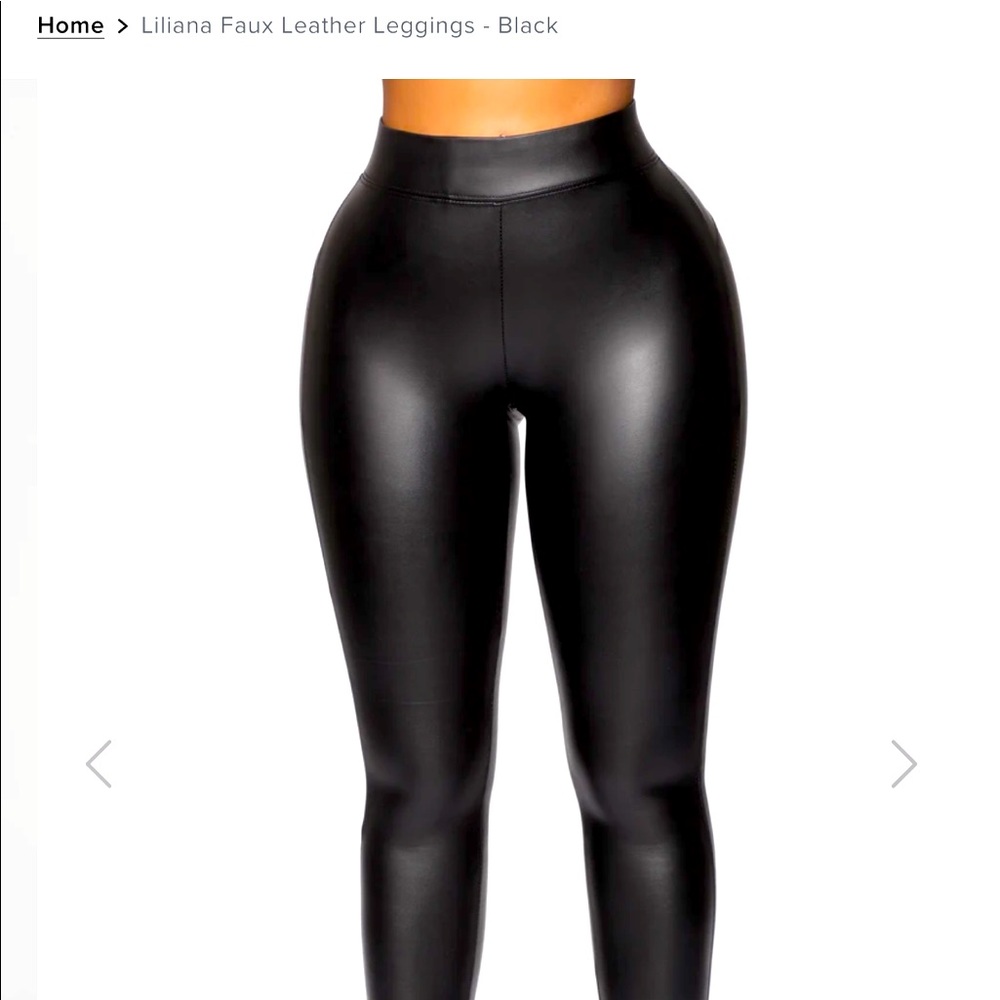 Liliana Faux Leather Leggings - Black